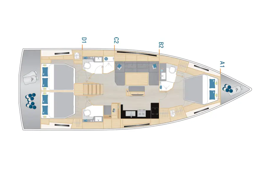 Whistler full deck layout diagram