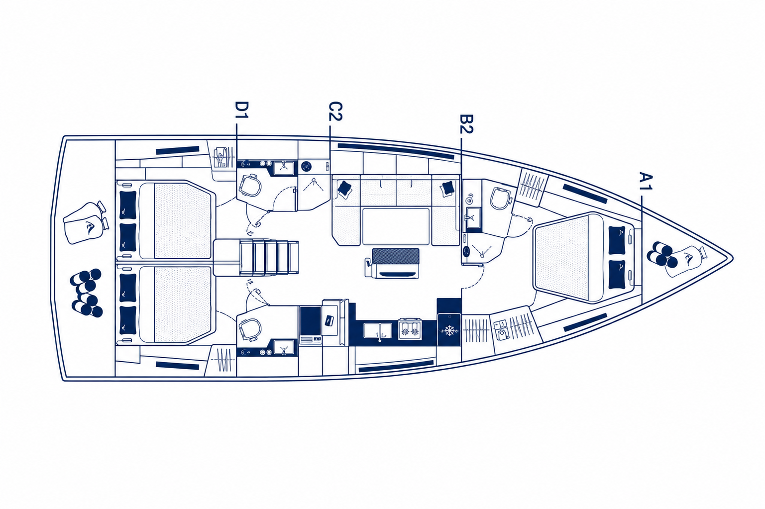 Whistler full deck layout diagram